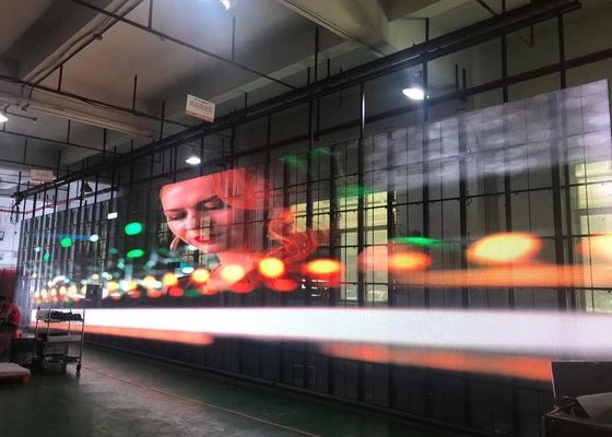 Sehen transparente LED Vorhang-Anzeige CCC durch Videoplatte für Einkaufszentrum